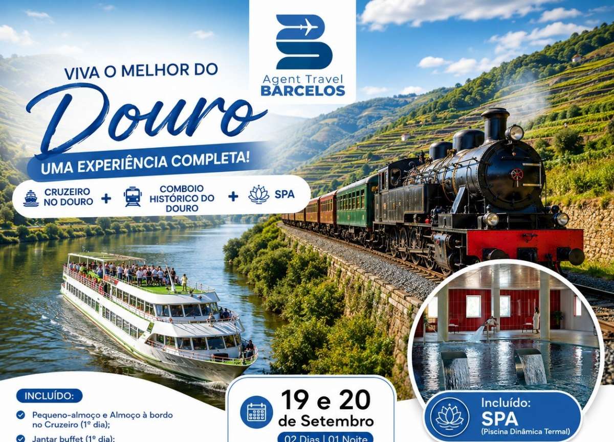 CRUZEIRO DOURO + COMBOIO HISTÓRICO´+ SPA ( ESGOTADO!!)