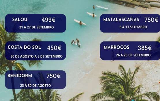 Viagens confirmadas com saídas do Sul!